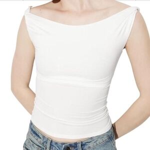 Elegant White Off-Shoulder Women's Top